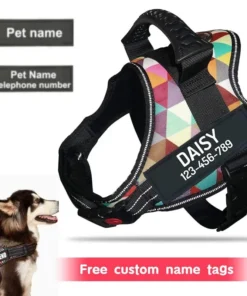 Dog Harness High Quality Nylon Adjustable Custom ID Dog Name