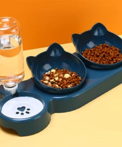 Pet Bowls With Water Feeder, 3 In 1 Ear Design