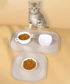 Pet Silicone Food Mat Placemat Waterproof Prevent Spills Dog Feeding Mat