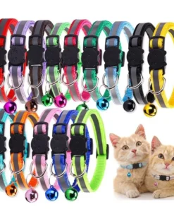 Reflective Adjustable Cats Collars with Bells Pet Supplies