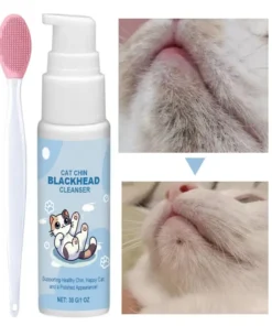 Cat Chin Cleaner 30g Blackhead Cleaning Lotion Pet Chin Acne Care Brush