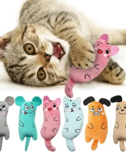 Funny Cat Plush Embroidery Interactive Toys