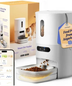 Automatic Cat Feeder,WiFi Smart Scale Tracks Pet's Food Intake