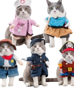 Funny Dog Cat Cosplays Clothes Pet Jumpsuit Suit